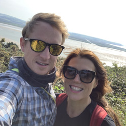 James and Fran on a walk around Aberdyfi